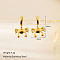 304 Stainless Steel Hoop Earrings, Golden, Crab, 30x20mm