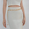 Alloy Rectangle Link Chain Waist Belly Body Chains, Golden, 650mm
