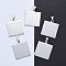 Tarnish Resistant 304 Stainless Steel Pendants, Manual Polishing, Blank Stamping Tags, Square, Stainless Steel Color, 35x30x1.8mm, Hole: 4.5x9mm