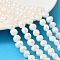 Natural Cultured Freshwater Pearl Beads Strands, Two Sides Polished, Grade 3A, White, 8~9mm, Hole: 0.6mm, about 47~49pcs/strand, 13.82''~14.06''(35.1~35.7cm)
