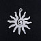 Tarnish Resistant 201 Stainless Steel Pendants, Sun, Stainless Steel Color, 23.5x21.5x1mm, Hole: 1.2mm