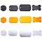 PandaHall Elite 24 pcs 4 Shapes 3 Colors Pet ID Tag Charm, Flat Round/Rectangle/Bone Shape Personalized Aluminium Blank Pendants for Dogs Cats Mixed Colors