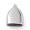 Tarnish Resistant 304 Stainless Steel Cord Ends, Manual Polishing, End Caps, Stainless Steel Color, 16.5x13x7.5mm, Hole: 4x3mm, Inner Diameter: 10.5x5.5mm