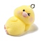 Resin Pendants, With Platinum Iron Loop, Duck Charms, Duck, 18x28x18mm, Hole: 2mm
