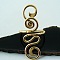 Boho Adjustable Brass Twisted Wire Wrapped Long Toe Rings, Golden, US Size 7(17.3mm)