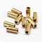 Brass Beads, Column, Nickel Free, Raw(Unplated), 12x5mm, Hole: 3mm