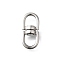 304 Stainless Steel Swivel Clasps, Stainless Steel Color, 25x11.5x7mm