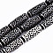 Tibetan Style dZi Beads Strands, Natural Agate Rice Beads, Column, 16-Eye, 29~30.5x11mm, Hole: 1.5mm, about 10pcs/strand, 11.54 inch~11.69 inch(29.3cm~29.3cm)