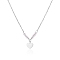 Simple Stainless Steel Heart Pendant Necklaces for Women's Daily Wear, Silver, 16.54 inch(42cm)