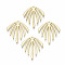 Rack Plating Alloy Pendants, Cadmium Free & Lead Free, Leaf, Light Gold, 22.5x20x1mm, Hole: 1.8mm