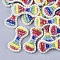 Non Woven Fabric Costume Accessories, with Plastic and Sequins/ Paillettes and ABS Plastic Imitation Pearl, Hair Findings Accessories, Bowknot, Colorful, 59~60x29~30x8mm