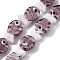 Handmade Lampwork Beads Strands, Fish, Plum, 20~21x12~12.5x7.5~10.5mm, Hole: 1.2mm, about 20pcs/strand, 16.26 inch(41.3cm)