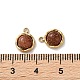 Полукруглые подвески из синтетического золотого камня STAS-L022-393G-01-3
