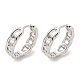 Серьги-кольца из латуни в форме цепочки EJEW-L211-009D-P-1