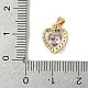 Латунные микро проложить кубического циркония подвески KK-P283-24G-3