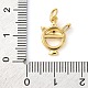Латунные подвески-десерты с микропаве из кубического циркония KK-P308-63G-3