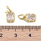 Латунные микро проложить кубического циркония подвески KK-C051-10G-05-3
