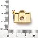 Латунные подвески с микропаве из кубического циркония и эмали KK-Q098-36G-A-3