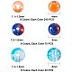 Pandahall 4 мм 6 мм 8 мм хрустальные стеклянные бусины 2720 шт. 24 цветов стеклянные потрескивающие лэмпворк круглые бусины для ожерелья CCG-PH0003-08-3