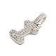Латунные микропаве прозрачные подвески с фианитом KK-B099-01P-I-2