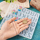 Pandahall 1 шт. силиконовые Молды для брелоков с буквами и цифрами DIY-TA0005-09-6