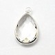 Серебряные плакированные медью стеклянные стеклянные подвески GLAA-J017A-S-3