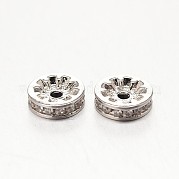 Латунные микро проложить класса AAA кубического циркония бусы ZIRC-O010-6mm-07P-NR