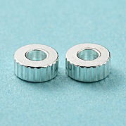 201 рифленые бусины из нержавеющей стали STAS-A057-02B-S
