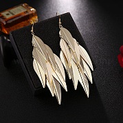 Серьги-подвески в виде кисточек из сплава листьев SV1506-3