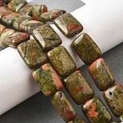Природные Unakite бисер нитей G-S386-A02