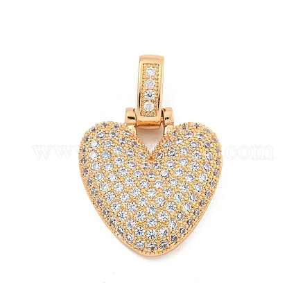 Латунные микропаве прозрачные подвески с фианитом KK-B099-01G-V-1