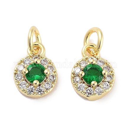 Латунные микро проложить кубического циркония подвески KK-C051-12G-04-1
