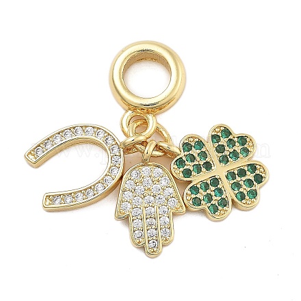 Латунные микро проложить кубического циркония подвески KK-Q006-63G-1