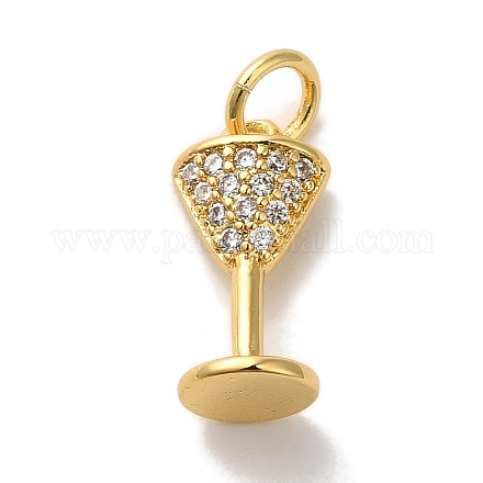 Кубические подвески из латуни с микропаве KK-U027-07G-03-1
