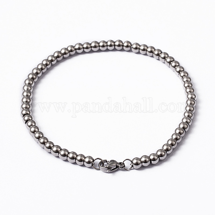 Браслеты из шариковой цепи из нержавеющей стали 304 BJEW-L575-01-1