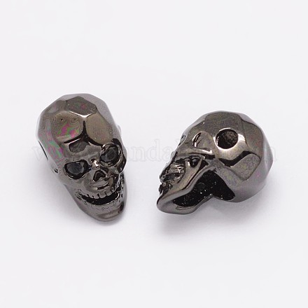 Латунные микро проложить кубического циркония бусы X-ZIRC-P017-11B-NR-1
