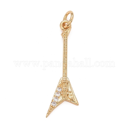 Подвески из латуни с покрытием из прозрачного кубического циркония KK-M229-26G-1
