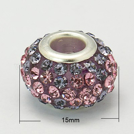 Cmолы Rhinestone Европейский бисером GPDL-C004-05S-1