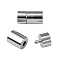 Brass Bayonet Clasps, Platinum, 21x11.5mm, Hole: 10mm