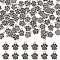 100Pcs Dog Paw Prints Tibetan Style Alloy Pendant Enamel Settings, Antique Silver, 15x12x2mm, Hole: 2mm