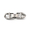 304 Stainless Steel Fold Over Clasps, Stainless Steel Color, 41x12x5mm, Hole: 5x5mm