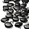 Natural Obsidian Pendants, with Stainless Steel Color Plated 201 Stainless Steel Snap on Bails, Sector, 20~20.5x21~22x5.5~6mm, Hole: 6x4mm