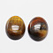 Oval Natural Tiger Eye Cabochons, Grade AB, 40x30x7mm