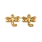 304 Stainless Steel Charms, Ion Plating(IP), Dragonfly Charm, Real 18K Gold Plated, 12x14x2mm, Hole: 1.2mm