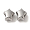 Non-Tarnish 304 Stainless Steel European Beads, Large Hole Beads, Star, Stainless Steel Color, 10.5x9.5x7.5mm, Hole: 4.5mm