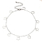 Non-Tarnish 304 Stainless Steel Cable Chain Hollow Charm Bracelets, Stainless Steel Color, Star, 9-1/8 inch(23.3cm), Star: 9x9mm