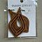 Alloy Wood Dangle Earrings, Platinum, Horse Eye, 70mm