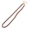Nylon Milan Cord Necklace Making, with Brass Findings and Stainless Steel Claw Lobster Clasps, Golden, Long-Lasting Plated, Chocolate, 17.91~18.31 inch(45.5~46.5cm)