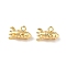 Brass Charms, Cadmium Free & Nickel Free & Lead Free, Rocket, Real 18K Gold Plated, 8.5x9.5x5.5mm, Hole: 1.2mm