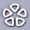 Acrylic Imitation Pearl Linkings Rings, AB Color, Triangle, White, 22x23x6mm, Inner Diameter: 11x12mm
